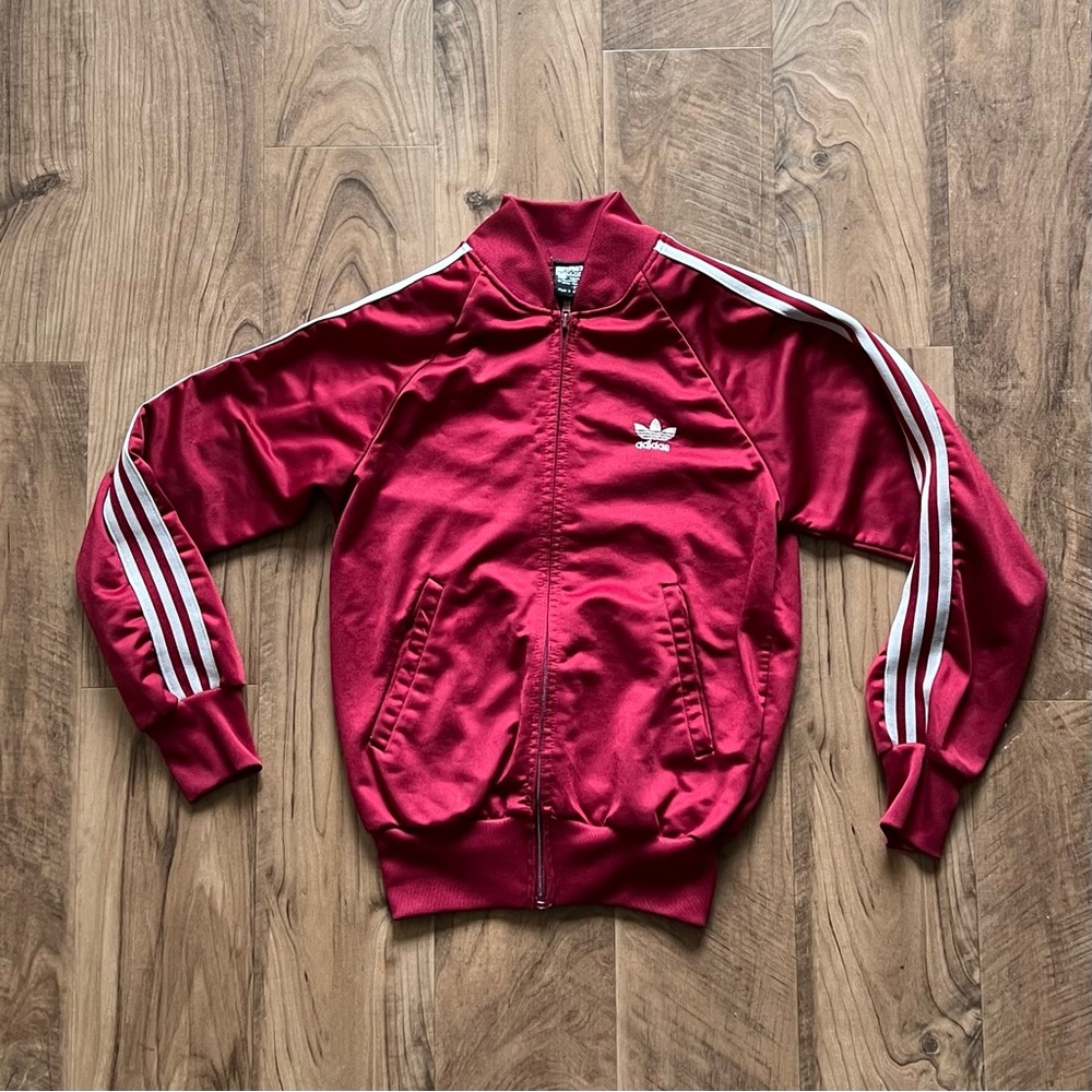 Adidas Vintage ATP Keyrolan Jacket Burgundy Red Run DMC XS